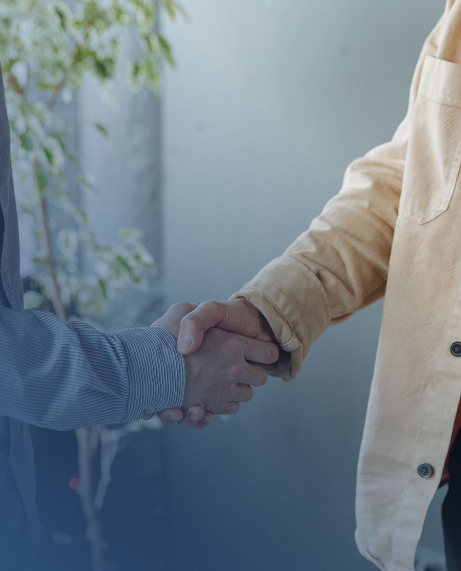 Two people shaking hands